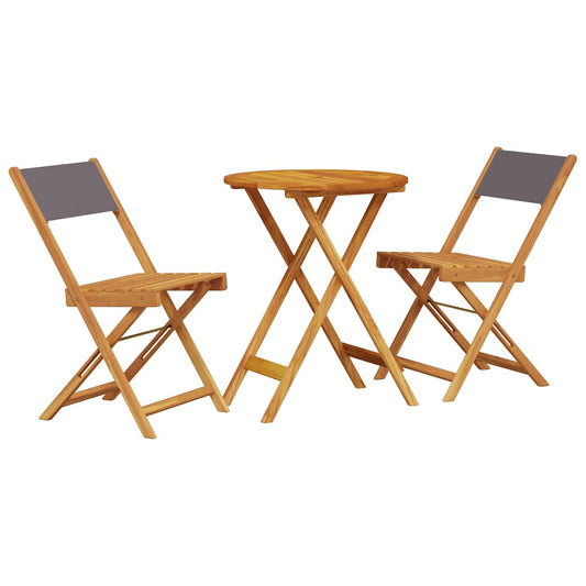 3 Piece Bistro Set Anthracite Fabric and Solid Wood 3 Piece Bistro Set Anthracite Fabric and Solid Wood