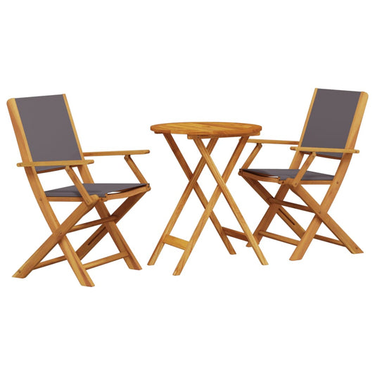 Bistro Set | Anthracite | Solid acacia wood, polyester fabric | Small Bistro Set | Anthracite | Solid acacia wood, polyester fabric | Small