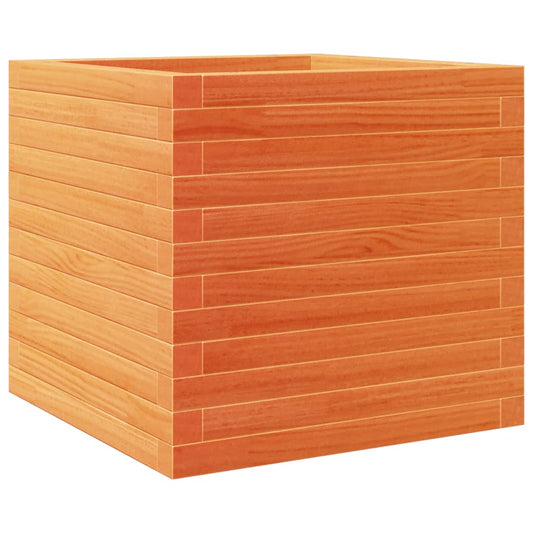Garden Planter Wax Brown 50x50x46 cm Solid Wood Pine Garden Planter Wax Brown 50x50x46 cm Solid Wood Pine