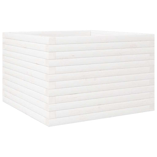 Garden Planter White 70x70x46 cm Solid Wood Pine Garden Planter White 70x70x46 cm Solid Wood Pine