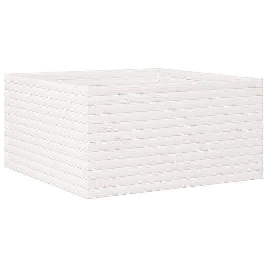 Garden Planter White 90x90x46 cm Solid Wood Pine Garden Planter White 90x90x46 cm Solid Wood Pine
