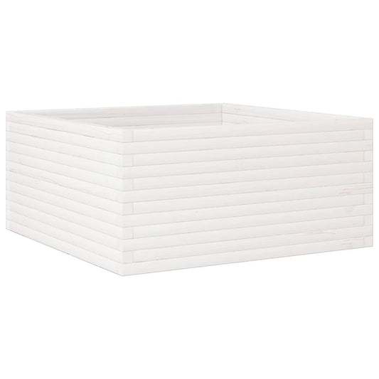 Garden Planter White 100x100x46 cm Solid Wood Pine Garden Planter White 100x100x46 cm Solid Wood Pine
