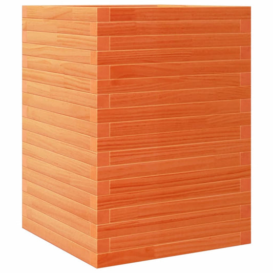 Garden Planter Wax Brown 50x50x68.5 cm Solid Wood Pine Garden Planter Wax Brown 50x50x68.5 cm Solid Wood Pine