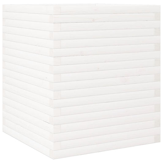 Garden Planter White 60x60x68.5 cm Solid Wood Pine Garden Planter White 60x60x68.5 cm Solid Wood Pine