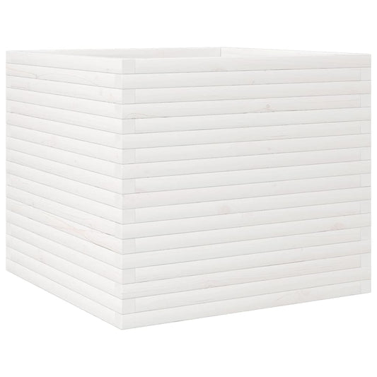 Garden Planter White 80x80x68.5 cm Solid Wood Pine Garden Planter White 80x80x68.5 cm Solid Wood Pine