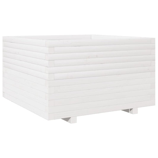 Garden Planter White 80x80x49.5 cm Solid Wood Pine Garden Planter White 80x80x49.5 cm Solid Wood Pine