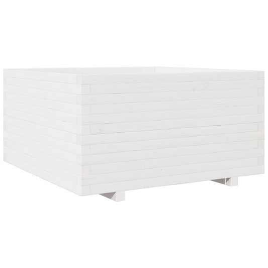 Garden Planter White 90x90x49.5 cm Solid Wood Pine Garden Planter White 90x90x49.5 cm Solid Wood Pine