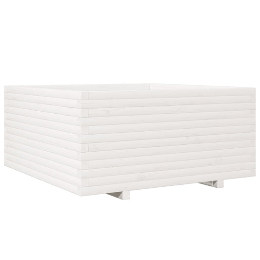 Garden Planter White 100x100x49.5 cm Solid Wood Pine Garden Planter White 100x100x49.5 cm Solid Wood Pine