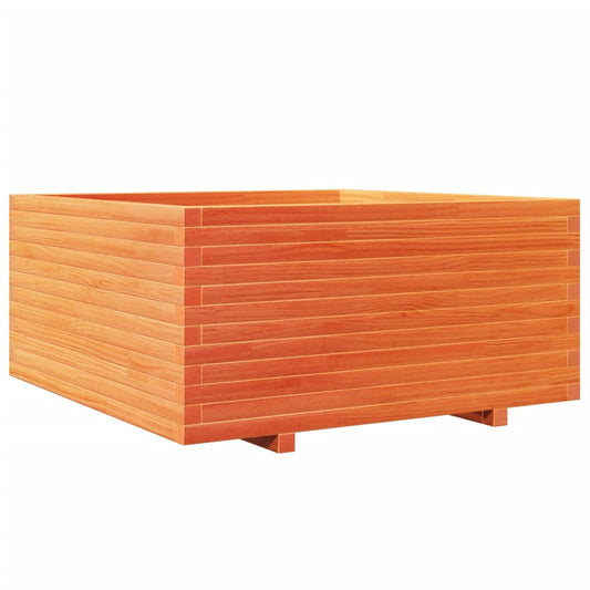 Garden Planter Wax Brown 100x100x49.5 cm Solid Wood Pine Garden Planter Wax Brown 100x100x49.5 cm Solid Wood Pine