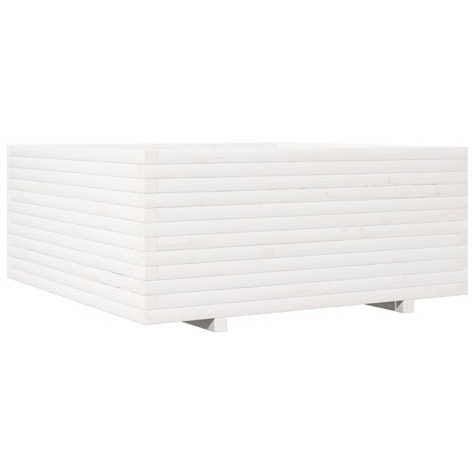 Garden Planter White 110x110x49.5 cm Solid Wood Pine Garden Planter White 110x110x49.5 cm Solid Wood Pine