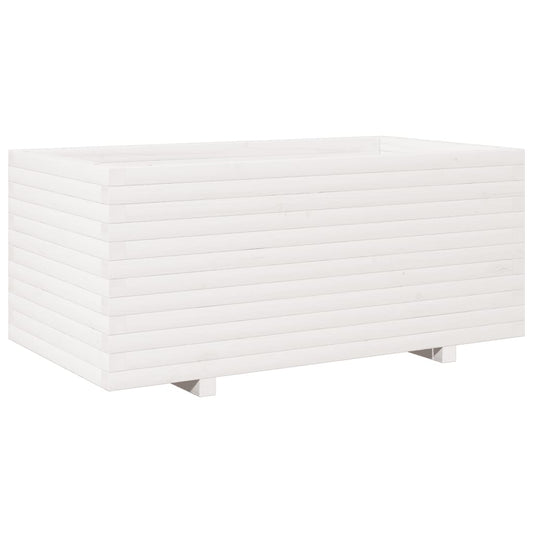 Garden Planter White 110x60x49.5 cm Solid Wood Pine Garden Planter White 110x60x49.5 cm Solid Wood Pine