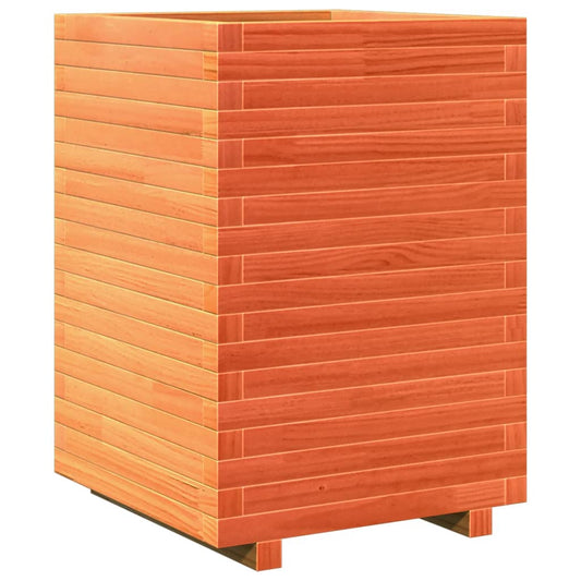 Garden Planter Wax Brown 50x50x72 cm Solid Wood Pine Garden Planter Wax Brown 50x50x72 cm Solid Wood Pine