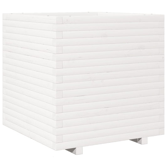 Garden Planter White 70x70x72 cm Solid Wood Pine Garden Planter White 70x70x72 cm Solid Wood Pine