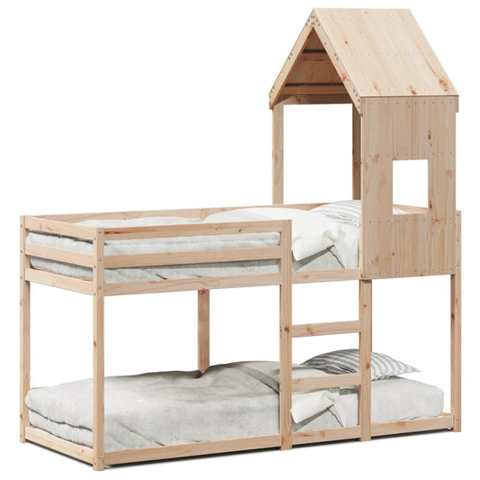 Bunk Bed without Mattress 90x200 cm Solid Wood Pine Bunk Bed without Mattress 90x200 cm Solid Wood Pine