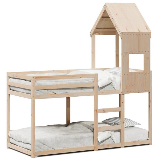 Bunk Bed without Mattress 90x190 cm Single Solid Wood Pine Bunk Bed without Mattress 90x190 cm Single Solid Wood Pine
