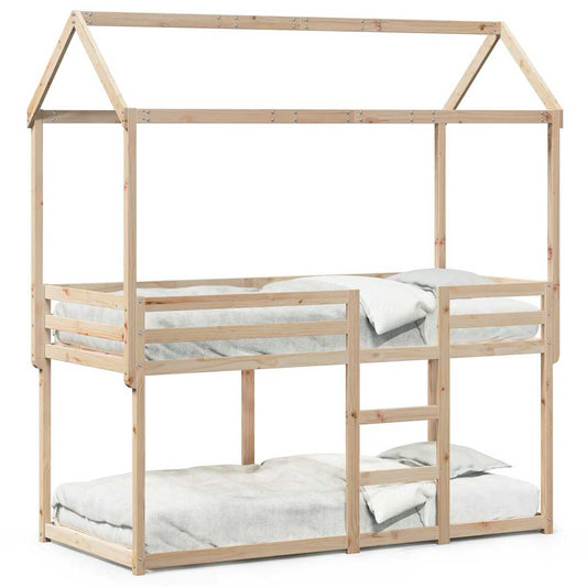 Bunk Bed without Mattress 90x190 cm Single Solid Wood Pine Bunk Bed without Mattress 90x190 cm Single Solid Wood Pine