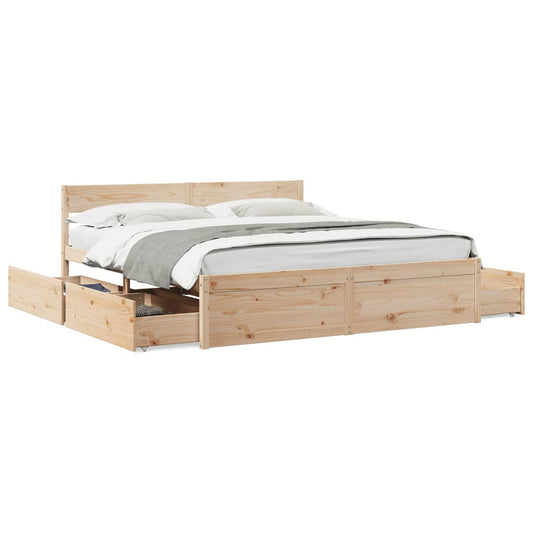 Bed Frame without Mattress 200x200 cm Solid Wood Pine Bed Frame without Mattress 200x200 cm Solid Wood Pine