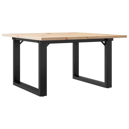 Coffee Table O-Frame 70x70x40 cm Solid Wood Pine and Steel Coffee Table O-Frame 70x70x40 cm Solid Wood Pine and Steel