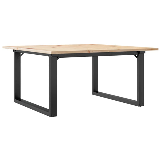 Coffee Table O-Frame 80x80x45 cm Solid Wood Pine and Steel Coffee Table O-Frame 80x80x45 cm Solid Wood Pine and Steel