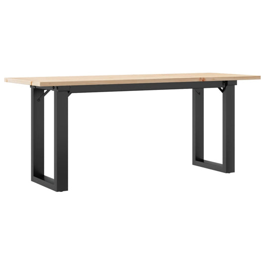 Coffee Table O-Frame 110x40x45 cm Solid Wood Pine and Steel Coffee Table O-Frame 110x40x45 cm Solid Wood Pine and Steel