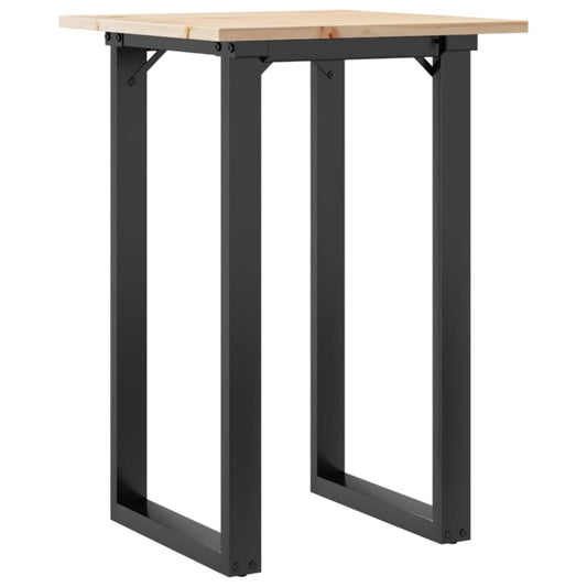 Dining Table O-Frame 50x50x75 cm Solid Wood Pine and Steel Dining Table O-Frame 50x50x75 cm Solid Wood Pine and Steel