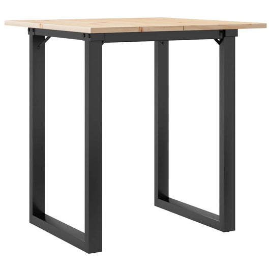 Dining Table O-Frame 70x70x75 cm Solid Wood Pine and Steel Dining Table O-Frame 70x70x75 cm Solid Wood Pine and Steel