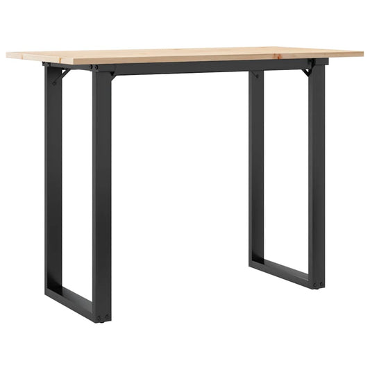 Dining Table O-Frame 100x50x75 cm Solid Wood Pine and Steel Dining Table O-Frame 100x50x75 cm Solid Wood Pine and Steel