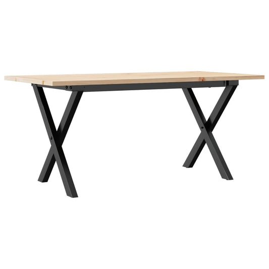 Coffee Table X-Frame 100x50x45 cm Solid Wood Pine and Steel Coffee Table X-Frame 100x50x45 cm Solid Wood Pine and Steel