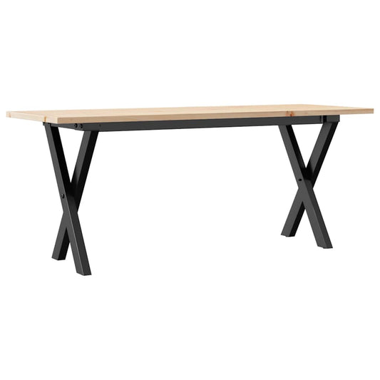 Coffee Table X-Frame 110x40x45 cm Solid Wood Pine and Steel Coffee Table X-Frame 110x40x45 cm Solid Wood Pine and Steel