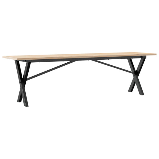 Coffee Table X-Frame 160x40x45 cm Solid Wood Pine and Steel Coffee Table X-Frame 160x40x45 cm Solid Wood Pine and Steel