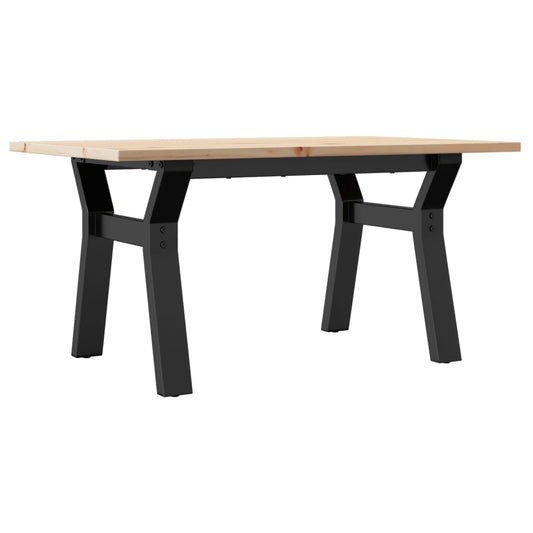 Coffee Table Y-Frame 80x50x40 cm Solid Wood Pine and Steel Coffee Table Y-Frame 80x50x40 cm Solid Wood Pine and Steel