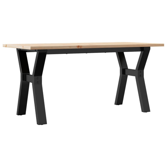 Coffee Table Y-Frame 100x50x45 cm Solid Wood Pine and Steel Coffee Table Y-Frame 100x50x45 cm Solid Wood Pine and Steel