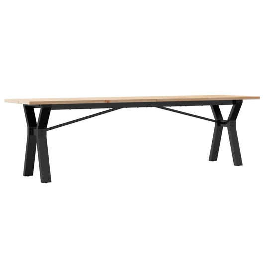 Coffee Table Y-Frame 160x40x45 cm Solid Wood Pine and Steel Coffee Table Y-Frame 160x40x45 cm Solid Wood Pine and Steel