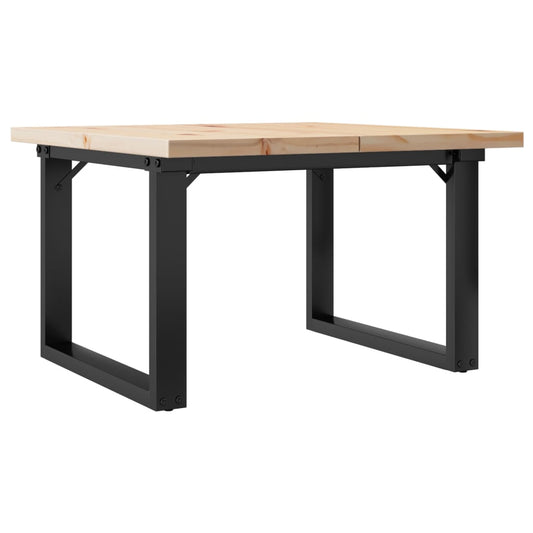 Coffee Table O-Frame 70x70x40,5 cm Solid Wood Pine and Steel Coffee Table O-Frame 70x70x40,5 cm Solid Wood Pine and Steel