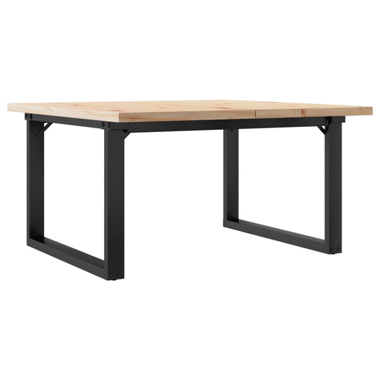 Coffee Table O-Frame 80x80x45,5 cm Solid Wood Pine and Steel Coffee Table O-Frame 80x80x45,5 cm Solid Wood Pine and Steel