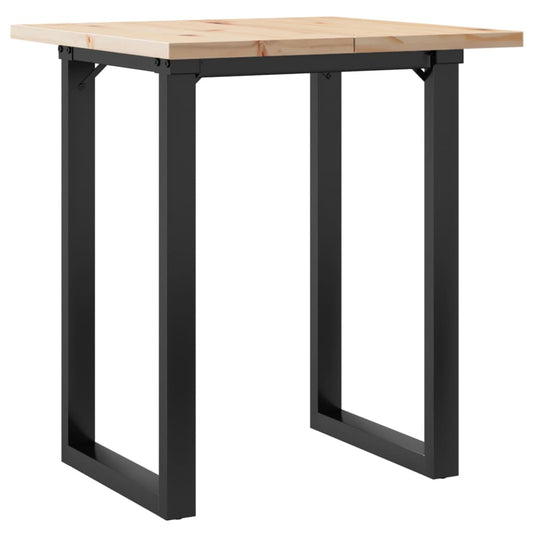 Dining Table O-Frame 70x70x75,5 cm Solid Wood Pine and Steel Dining Table O-Frame 70x70x75,5 cm Solid Wood Pine and Steel