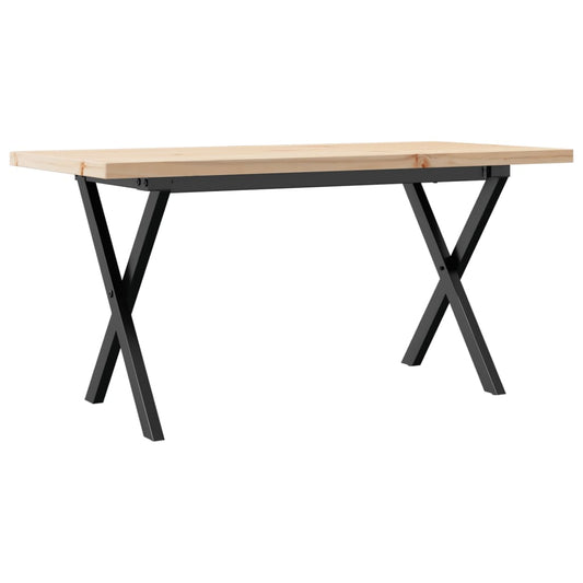 Coffee Table X-Frame 90x40x45,5 cm Solid Wood Pine and Steel Coffee Table X-Frame 90x40x45,5 cm Solid Wood Pine and Steel
