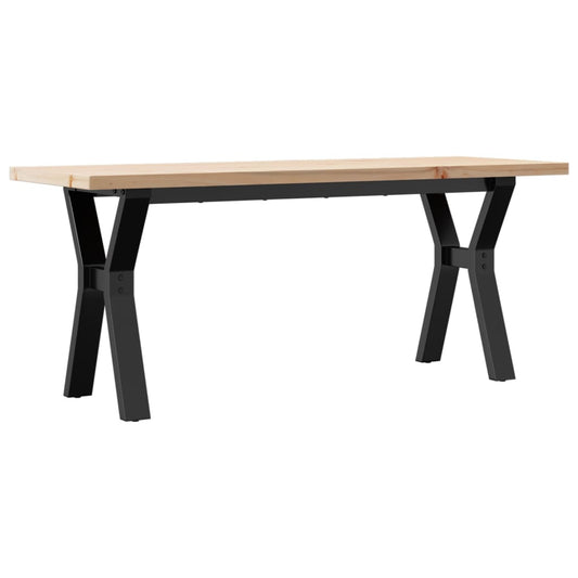Coffee Table Y-Frame 110x40x45.5 cm Solid Wood Pine and Steel Coffee Table Y-Frame 110x40x45.5 cm Solid Wood Pine and Steel