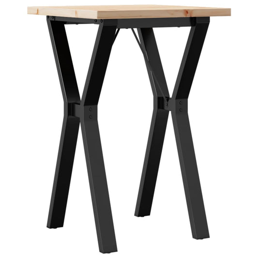 Dining Table Y-Frame 50x50x75.5 cm Solid Wood Pine and Steel Dining Table Y-Frame 50x50x75.5 cm Solid Wood Pine and Steel