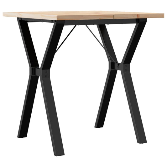 Dining Table Y-Frame 70x70x75,5 cm Solid Wood Pine and Steel Dining Table Y-Frame 70x70x75,5 cm Solid Wood Pine and Steel
