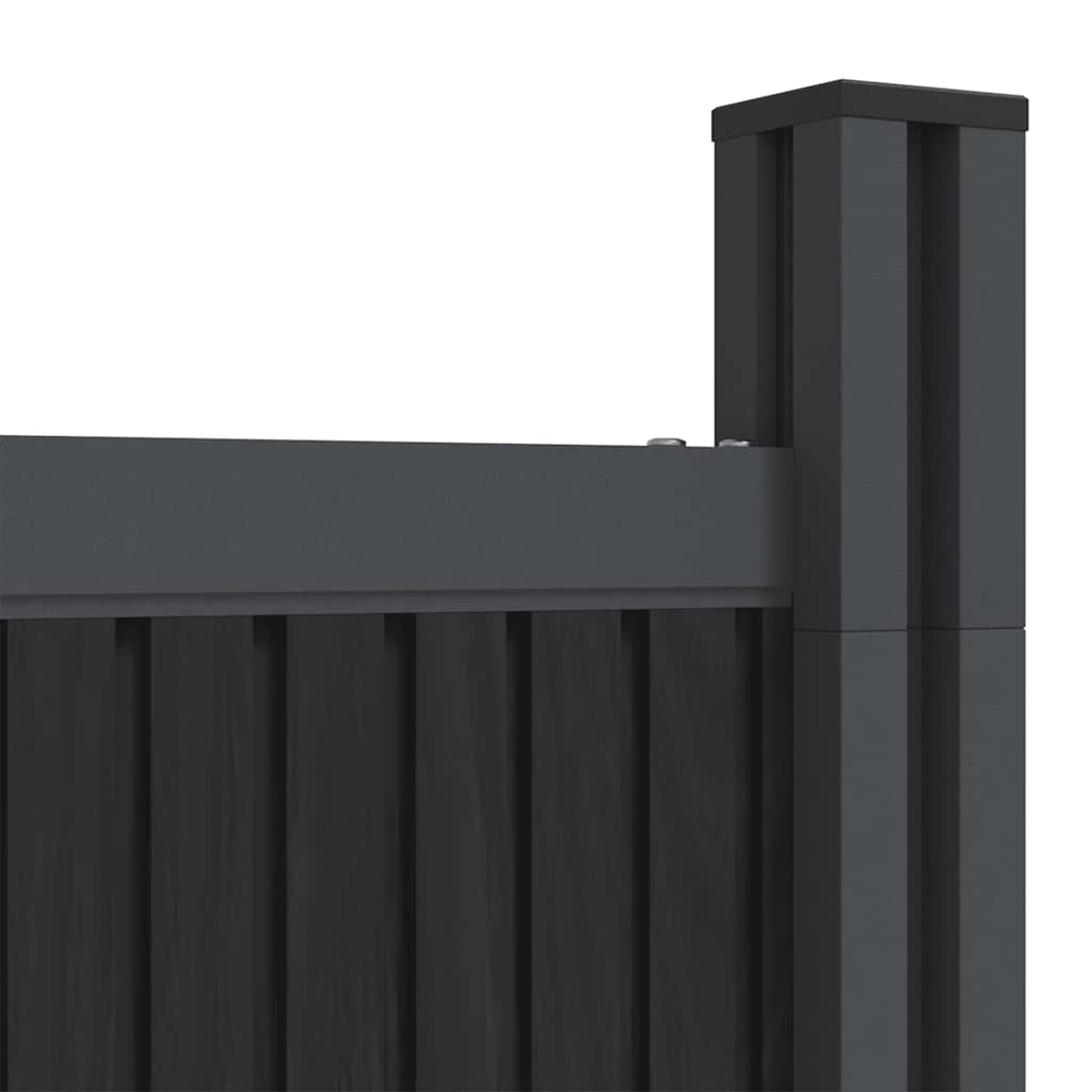 Fence Panel Grey 1737x186 cm WPC