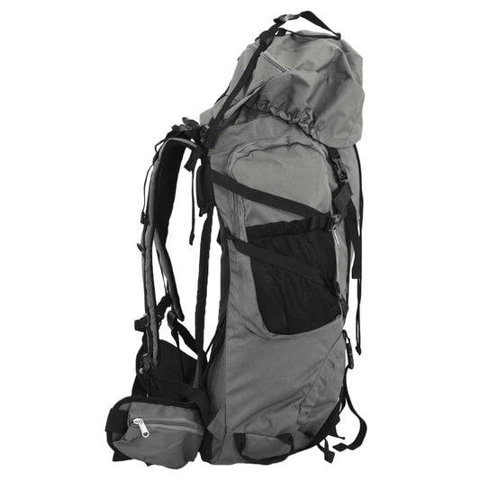 Hiking Backpack Grey 80 L Oxford Fabric Hiking Backpack Grey 80 L Oxford Fabric
