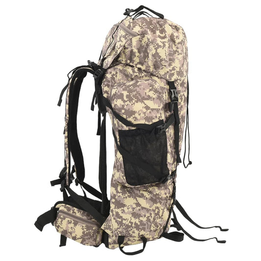 Hiking Backpack Camel Brown Camouflage 80 L Oxford Fabric Hiking Backpack Camel Brown Camouflage 80 L Oxford Fabric