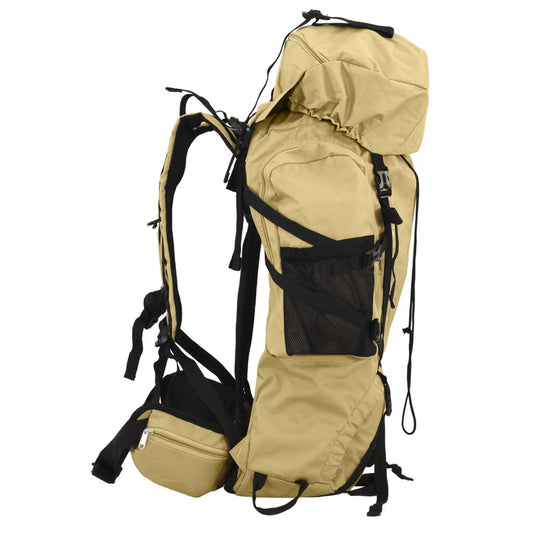 Hiking Backpack Khaki 80 L Oxford Fabric Hiking Backpack Khaki 80 L Oxford Fabric
