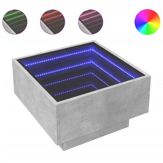 Coffee Table with LED Concrete Grey 50x50x30 cm Engineered Wood Coffee Table with LED Concrete Grey 50x50x30 cm Engineered Wood