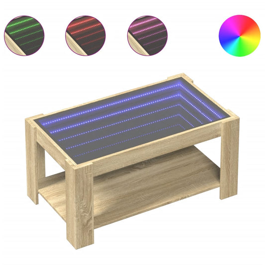 Coffee Table with LED Sonoma Oak 93x53x45 cm Engineered Wood Coffee Table with LED Sonoma Oak 93x53x45 cm Engineered Wood