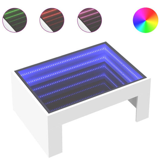 Coffee Table with Infinity LED White 70x50x30 cm Coffee Table with Infinity LED White 70x50x30 cm