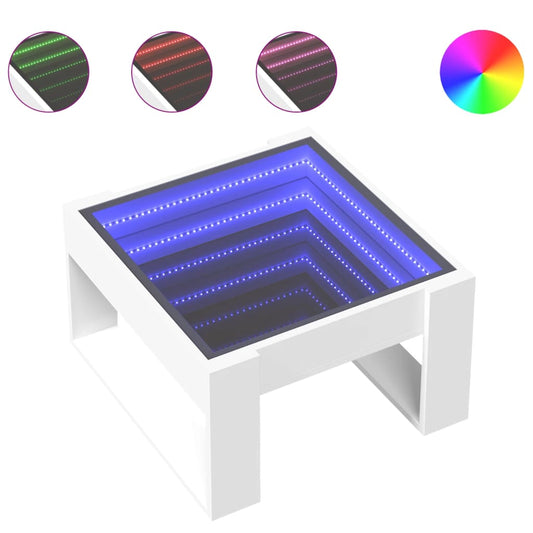Coffee Table with Infinity LED White 50x53x30 cm Coffee Table with Infinity LED White 50x53x30 cm
