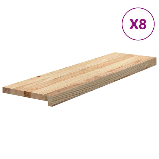 Stair Treads 8 pcs Untreated 90x25x2 cm Solid Wood Oak Stair Treads 8 pcs Untreated 90x25x2 cm Solid Wood Oak