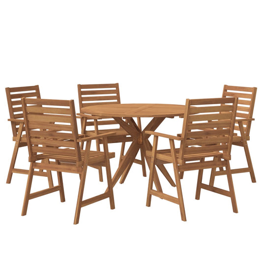 6 Piece Garden Dining Set Solid Wood Acacia 6 Piece Garden Dining Set Solid Wood Acacia